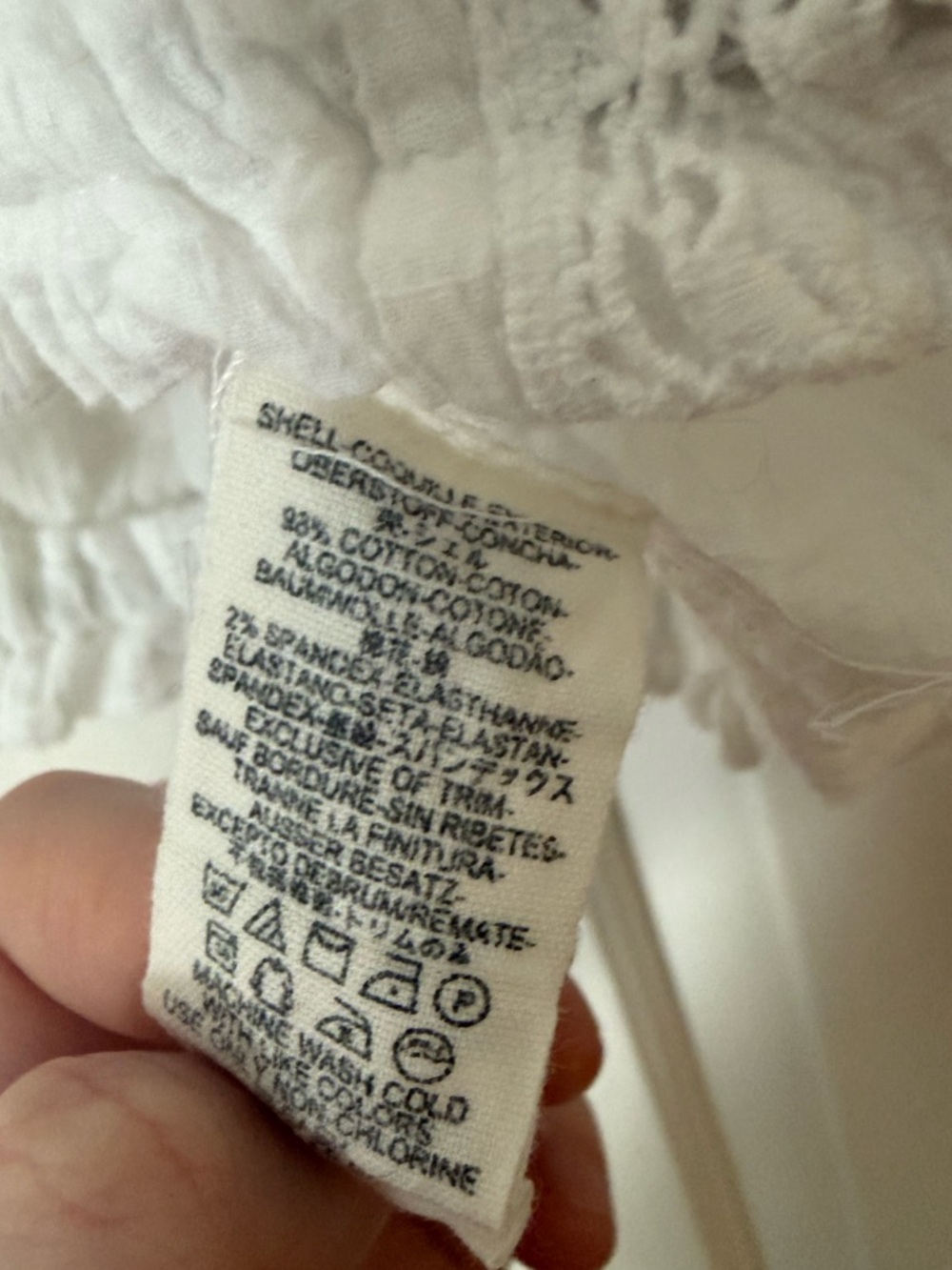 Free People White Lace Peasant Top - Picture 7 of 7